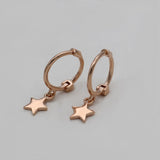 Trusta 2018  100% 925 Solid Sterling Silver Star Small Stud Earrings For Girls Teens Gift Womens Fashion Jewelry DS900