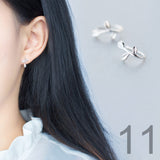 Trusta 2018  100% 925 Solid Sterling Silver Star Small Stud Earrings For Girls Teens Gift Womens Fashion Jewelry DS900