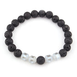 Trend men's bracelet volcanic stone wooden beads retro bracelet national personality street art bracelets jewelry gift