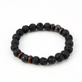 Trend men's bracelet volcanic stone wooden beads retro bracelet national personality street art bracelets jewelry gift