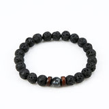 Trend men's bracelet volcanic stone wooden beads retro bracelet national personality street art bracelets jewelry gift