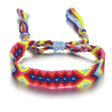 IYOE Handmade Braided Nepalese Hippie Friendship Bracelet For Women Men Ethnic Boho Colorful Cotton Rope Paired Bracelets Gift