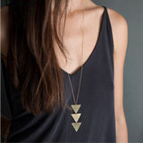 2019 NEW Pendant Necklace Triangle Long Chain Women Choker Sweater BOHO Necklace Chocker Gold Sliver Bijoux Collier Femme