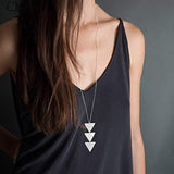 2019 NEW Pendant Necklace Triangle Long Chain Women Choker Sweater BOHO Necklace Chocker Gold Sliver Bijoux Collier Femme