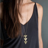 2019 NEW Pendant Necklace Triangle Long Chain Women Choker Sweater BOHO Necklace Chocker Gold Sliver Bijoux Collier Femme