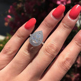 YOBEST Fashion Crystal Heart Shaped Wedding Rings For Women elegant Engagement rings Zircon silver color Glamour gift