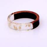 Hot Unique Clear Resin Ring Handmade Dried Flower Epoxy Rings Men Colorful Pattern Transparent Round Rings Jewelry for Women