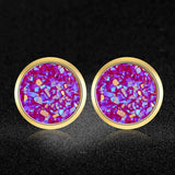 AAAAA Quality 100% Stainless Steel Shinning Resin Stud Earring for Women Wedding Party Ear Studs Jewelry