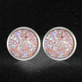 AAAAA Quality 100% Stainless Steel Shinning Resin Stud Earring for Women Wedding Party Ear Studs Jewelry