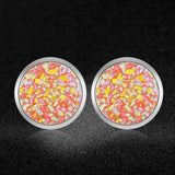 AAAAA Quality 100% Stainless Steel Shinning Resin Stud Earring for Women Wedding Party Ear Studs Jewelry