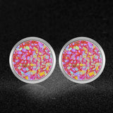 AAAAA Quality 100% Stainless Steel Shinning Resin Stud Earring for Women Wedding Party Ear Studs Jewelry