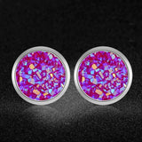 AAAAA Quality 100% Stainless Steel Shinning Resin Stud Earring for Women Wedding Party Ear Studs Jewelry