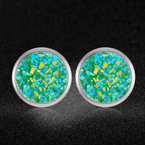 AAAAA Quality 100% Stainless Steel Shinning Resin Stud Earring for Women Wedding Party Ear Studs Jewelry