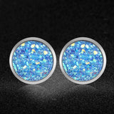 AAAAA Quality 100% Stainless Steel Shinning Resin Stud Earring for Women Wedding Party Ear Studs Jewelry