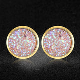 AAAAA Quality 100% Stainless Steel Shinning Resin Stud Earring for Women Wedding Party Ear Studs Jewelry