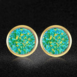 AAAAA Quality 100% Stainless Steel Shinning Resin Stud Earring for Women Wedding Party Ear Studs Jewelry