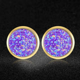 AAAAA Quality 100% Stainless Steel Shinning Resin Stud Earring for Women Wedding Party Ear Studs Jewelry