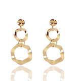 Mirror Geometric Stud Earrings Fashion Bohemian Hollow Irregular Earrings For Women Jewelry Exaggerated Temperament Long Earring