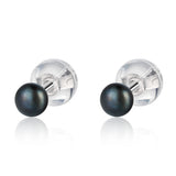 1Pair Sterling silver half round freshwater pearl stud 3-10mm All kinds of models  ear stud  SLE077-HZ