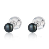 1Pair Sterling silver half round freshwater pearl stud 3-10mm All kinds of models  ear stud  SLE077-HZ