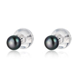 1Pair Sterling silver half round freshwater pearl stud 3-10mm All kinds of models  ear stud  SLE077-HZ