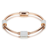 Modyle Adjustable Open Stainless Steel Bracelet Bangles 3 Color Cuff Bracelet For Women Jewelry Gift For women