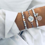 30 Styles Mix Turtle Heart Pearl Wave LOVE Crystal Marble Charm Bracelets for Women Boho Tassel Bracelet Jewelry DropShipping