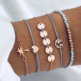 30 Styles Mix Turtle Heart Pearl Wave LOVE Crystal Marble Charm Bracelets for Women Boho Tassel Bracelet Jewelry DropShipping