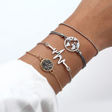 30 Styles Mix Turtle Heart Pearl Wave LOVE Crystal Marble Charm Bracelets for Women Boho Tassel Bracelet Jewelry DropShipping