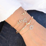 30 Styles Mix Turtle Heart Pearl Wave LOVE Crystal Marble Charm Bracelets for Women Boho Tassel Bracelet Jewelry DropShipping
