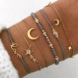 30 Styles Mix Turtle Heart Pearl Wave LOVE Crystal Marble Charm Bracelets for Women Boho Tassel Bracelet Jewelry DropShipping