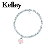 Kelley high quality original Tiff 925 sterling silver bracelet heart shape brand design ladies fashion luxury jewelry lover gift