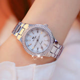 BS Bee Sister Women Watch Fashion High Quality Casual Waterproof Stainless Steel Wristwatch Lady Quartz Watch Gift for Wife 2019