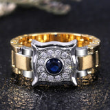 Huitan Creative Watch Shaped Ring With Joint Band Fashion Knockle Midi Rings Man Fashion Men Accessories Factory Wholesale