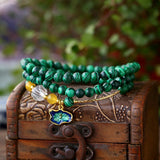 Natural Malachite Stone Beaded Cloisonne Bracelets Women 6 mm Charm Beaded Crystal Stone Brcelet DIY Accessories Gift  Droship