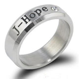 Kpop Ring Stainless Steel JHOPE Finger Rings Jewelry Rings Accessories for Men Women Female btss-Bangtans Boys Jewelry