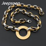 Fashion Stainless Steel Jewelry For Woman Round Necklace Chain High Quality Multi-Color For Choose Jeepsoon NGEGAEBG