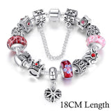 BAMOER Queen Jewelry Silver Charms Bracelet & Bangles With Queen Crown Beads Bracelet for Women ANNIVERSARY SALE 2018 PA1823