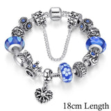 BAMOER Queen Jewelry Silver Charms Bracelet & Bangles With Queen Crown Beads Bracelet for Women ANNIVERSARY SALE 2018 PA1823