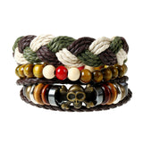New Fashion Handmade Weave Vintage Boho Gypsy Hippie Cuff Beads Leather Infinity Charm Male Men Bracelets Women Female Jewelry