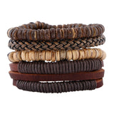 New Fashion Handmade Weave Vintage Boho Gypsy Hippie Cuff Beads Leather Infinity Charm Male Men Bracelets Women Female Jewelry