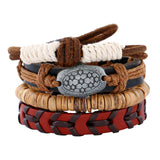 New Fashion Handmade Weave Vintage Boho Gypsy Hippie Cuff Beads Leather Infinity Charm Male Men Bracelets Women Female Jewelry