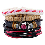 New Fashion Handmade Weave Vintage Boho Gypsy Hippie Cuff Beads Leather Infinity Charm Male Men Bracelets Women Female Jewelry