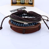 New Fashion Handmade Weave Vintage Boho Gypsy Hippie Cuff Beads Leather Infinity Charm Male Men Bracelets Women Female Jewelry