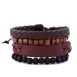 New Fashion Handmade Weave Vintage Boho Gypsy Hippie Cuff Beads Leather Infinity Charm Male Men Bracelets Women Female Jewelry
