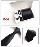 2019 mens fashion tie set silk neckties dot ties for men tie handkerchief cufflinks gift box packing men's clothing accessories
