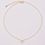 Small Heart Choker Necklace For Women Gold Silver Chain Smalll Love Necklace Pendant In Collar Bohemian Chocker Necklace Jewelry