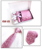 2019 mens fashion tie set silk neckties dot ties for men tie handkerchief cufflinks gift box packing men's clothing accessories