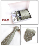 2019 mens fashion tie set silk neckties dot ties for men tie handkerchief cufflinks gift box packing men's clothing accessories