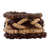New Fashion Handmade Weave Vintage Boho Gypsy Hippie Cuff Beads Leather Infinity Charm Male Men Bracelets Women Female Jewelry